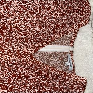 Burnt orange and white made well long dress!